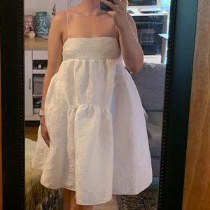 Cecilie Bahnsen Elin Matelasse Spaghetti Strap Dress - White